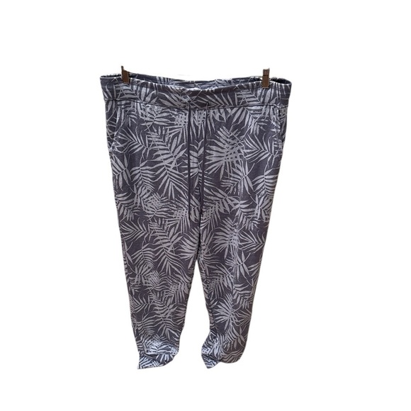 Felina Pants - Felina woman's jungle print blue sweatpants